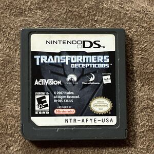 Transformers Decepticons Nintendo DS Game cartridge Rated E - WORKS!